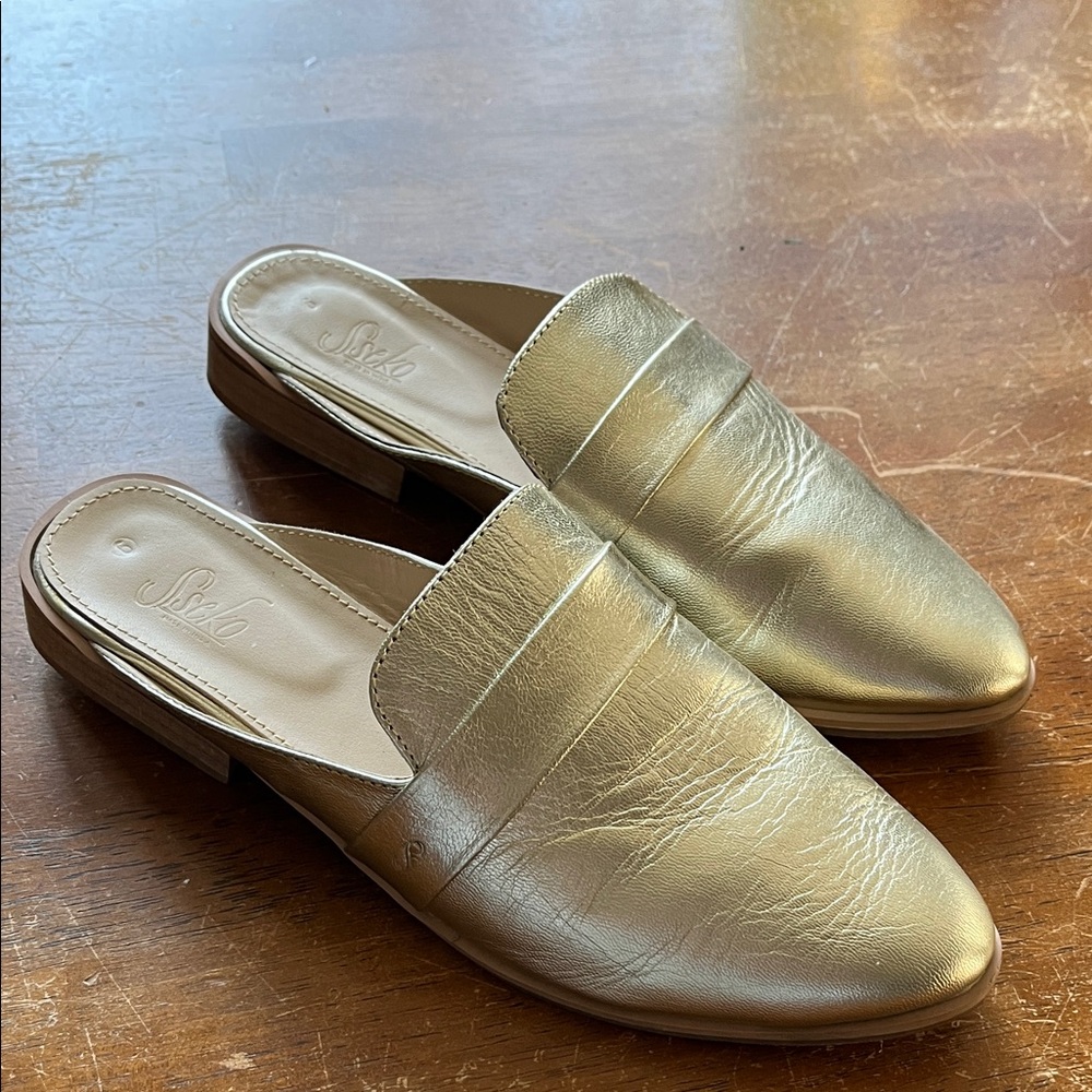 Gold Slip-On Loafers